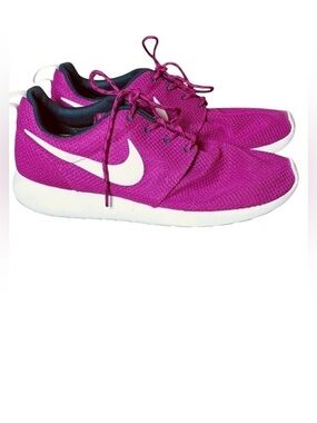 New Nike Roshe One Women’s White Club Magenta Purple Running Shoes #511882-605